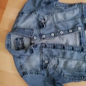 👔👔🧥Jean jacket  with roll up sleves see pic